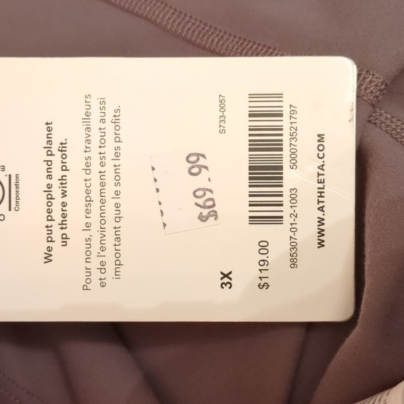 Athleta Rainier Reflective High Waist Athleasure Leggings Travel Outdoor Size 3X - Picture 7 of 8